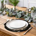 thumbnail image 2 of Black Daisy Bees Round 13 Inch Placemats Set of 2, Spring Farmhouse Honey Floral Rings HeatResistant Non Slip Place Mats for Dining Table, Wipeable Braided Kitchen Table Mats for Housewarming, 2 of 9