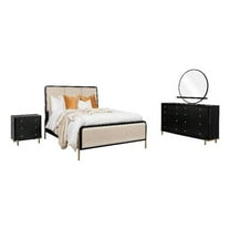 Arini 4-piece Queen Bedroom Set Cream and Black