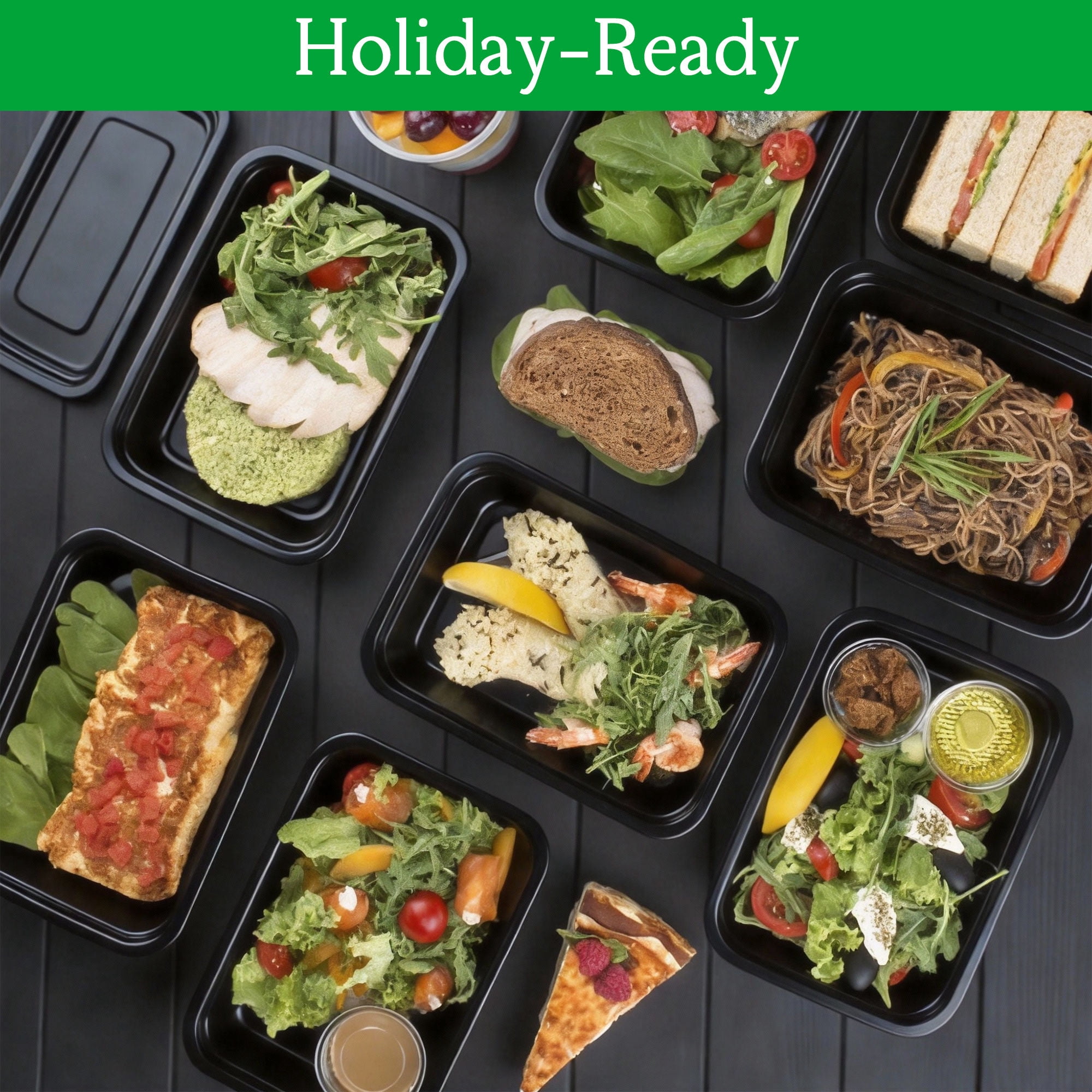 Soulgenix 50 Pack Meal Prep Containers, Food Storage Containers with Lids, BPA-Free, Reusable & Microwave Safe, Stackable Plastic Lunch Boxes for Portion Control, Meal Prepping