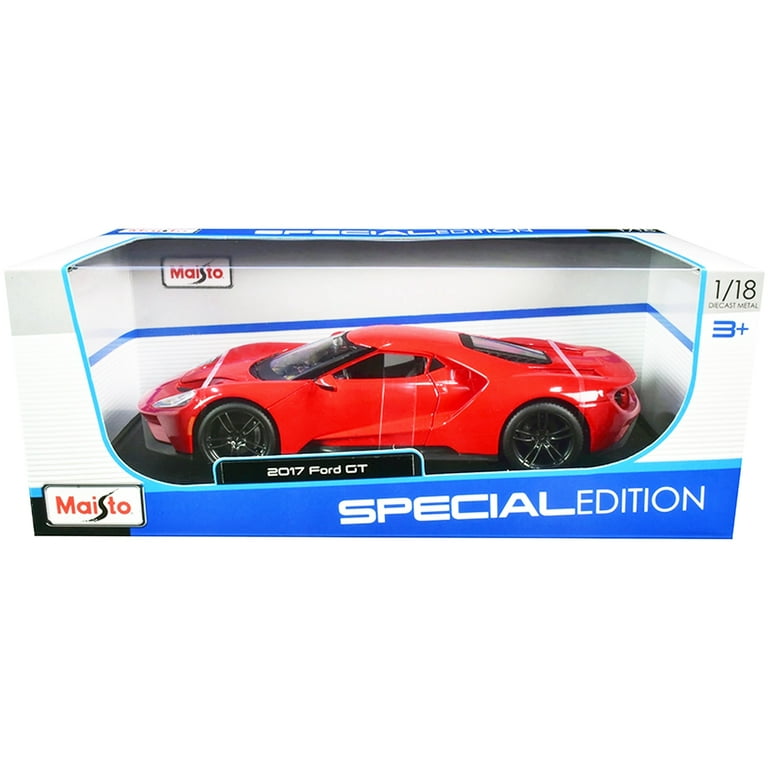 Maisto 2017 Ford GT Diecast Model Car, Red with Black Wheels