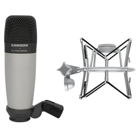 Samson C01 Studio Condenser Recording Microphone Mic + Spider Shock Mount