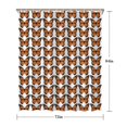 thumbnail image 5 of White Butterfly Orange Pattern Shower Curtain 72"x84" ,Bathroom Decorative Shower Curtains Set with 12 Hooks,Modern Waterproof Washable Shower Curtain, 5 of 6