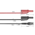 thumbnail image 2 of P1010 BNC Q9 to Dual 4mm Stackable Electroplated Banana Strip 120CM Probe Cable, 2 of 7