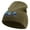 Olive, variant on Aqua Sea Embroidered 8 inch Acrylic Short beanie - Lt Blue OSFM