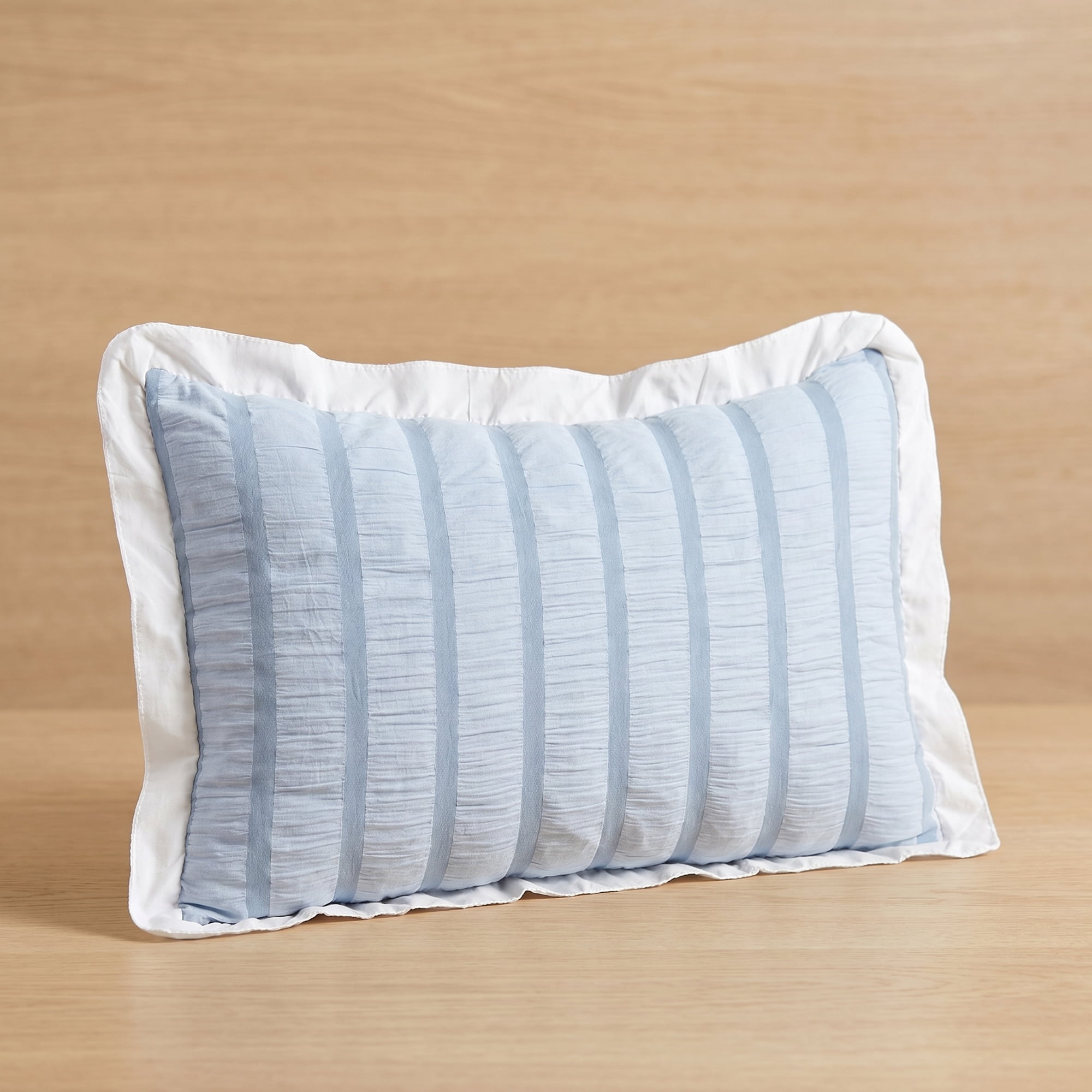Unique Bargains 2Pcs Polyester Envelope Closure Wrinkle Resistant Pillowcase Queen Blue