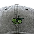 thumbnail image 2 of Dalix Olive Embroidered Cap Cotton Baseball Cute Cool Dad Hat Womens in Washed Black, 2 of 5