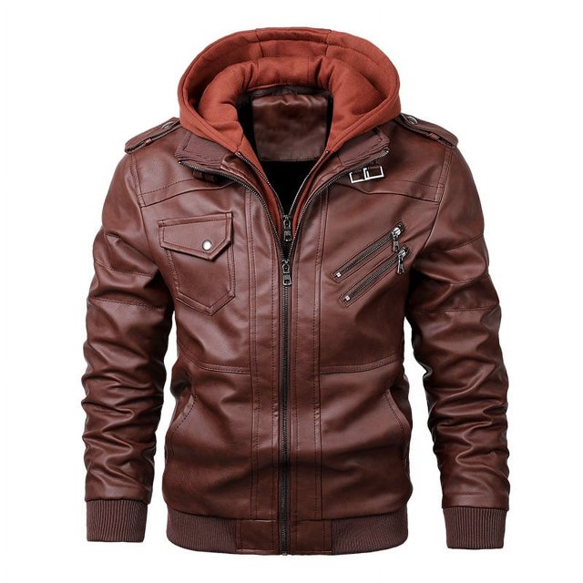 Chaqueta de cuero de PU de versión simple para hombre de primavera y otoño, tendencia de moda para hombre de talla grande de Europa y Estados Unidos