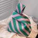 thumbnail image 5 of Bolsa Bolso con asa superior a rayas para mujer de mano tejido a la moda portátil para el trabajo (estilo 1), 5 of 7