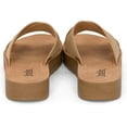 thumbnail image 3 of Jtelle Lucy Women's Crisscross Slip-On Fashion Platform Sandals, Open Toe Comfort, Beige, Size 9, 3 of 5