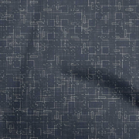 oneOone Polyester Spandex Black Fabric Geometric Dress Material Fabric Print Fabric By The Yard 56 Inch Wide-VX