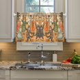 thumbnail image 2 of Yayeee Kitchen Curtains Tier Pair Light Filtering 27"x36" Rod Pocket Short Cafe Window Panel, Cats in Party, 2 of 7