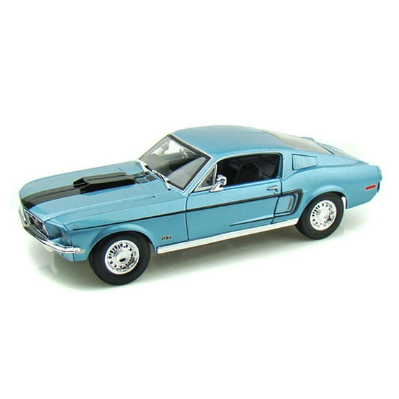 1968 Ford Mustang GT Cobra Jet, Blue - Maisto Special Edition 31167 - 1/18 Scale Diecast Model Toy Car