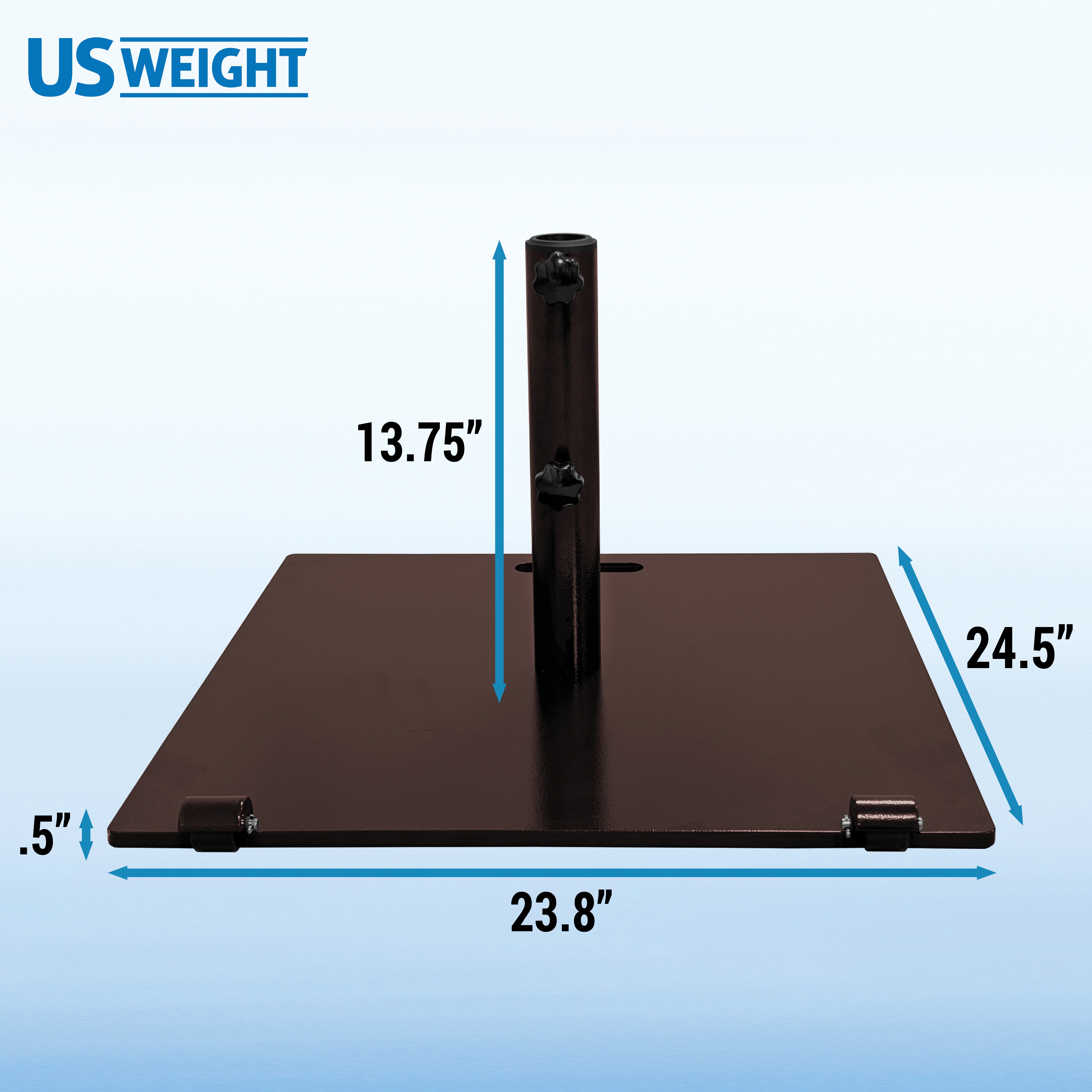 75lb Flat Steel Brown Patio Umbrella Base
