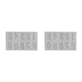 thumbnail image 2 of Billuyoard Moldes para mousse Suministros para fiestas Accesorios de cocina Número de molde en relieve Fundición de dulces Die Celebration Postre Capital Número/Gris claro 2piezas Billuyoard CBP264104, 2 of 6