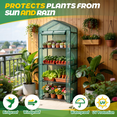 thumbnail image 2 of edx Mini Greenhouse for Outside & Indoor Use, Portable Green House, 30 in Multi-Tier Plant Growing Rack with PE Cover, Green, 2 of 7