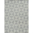 thumbnail image 2 of 8' Ivory Hand Tufted Space Dyed Geometric Indoor Runner Rug, 2 of 3