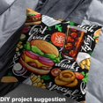 thumbnail image 2 of Manfei Delicious Fast Food Sewing & Crafting Fabric (1 Yard) for Kids, Hamburger French Fries Home Decor Fabric by the Yard, Drinks Juice DIY Fabric, 2 of 6