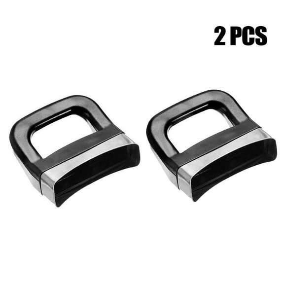 Replacement Side Handles for Cookware 2-Pack - Bakelite Heat Resistant Pot Handles with Stainless Steel Edging for Stockpot Steamer Pan Milk Pot - Black 66mm Length Single/Double Screw Compatible