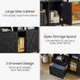 thumbnail image 6 of Lateral File Cabinet with 2 Drawers and Door, Farmhouse File Cabinet for A4/Letter Size Hanging Files, Large Wood File Storage Cabinets Printer Stand with Open Space for Home Office Furniture, Black, 6 of 14