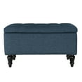 thumbnail image 5 of Abble 29" Storage Bench Entryway Bench with Hidden Storage Ottoman Upholstered Bench Furniture for Entryway Hallway Living Room Bedroom Bench, Denim Blue, 5 of 8