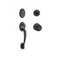 thumbnail image 3 of SCCOLXTRATRR049 Single Cylinder Columbus Handleset Traditional Knob and Traditional Round Rose with 6AL Latch and Dual Strike Matte Brass and Black Finish, 3 of 3