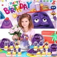 thumbnail image 2 of Grimace Plates Birthday Supplies Decorations Decor Backdrop Banner Cake Topper Fans, 2 of 5