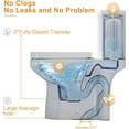 thumbnail image 4 of HOROW Small One Piece Toilets with Gold Flush Button，Dual Flush 1.28GPF Morden Bathroom Toilet w/ Seat High Short Compact Bathroom Tiny Mini Commode Water Closet 12'' Rough-in, 4 of 7