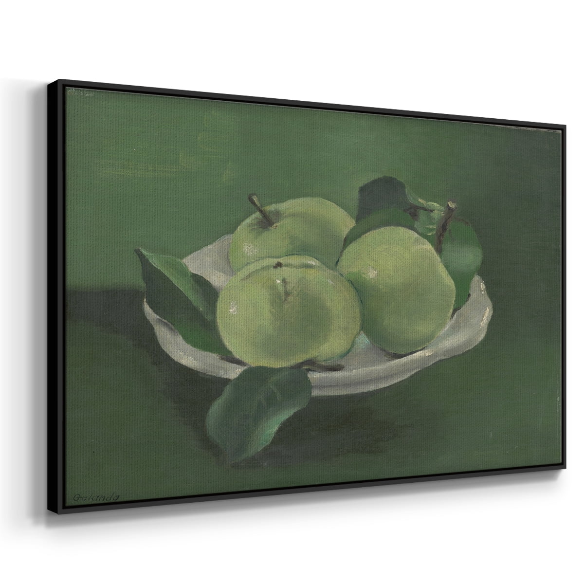 Vintage Botanical Print-LII By Wexford Home Framed in Black Wood Gallery Wrapped Canvas 17 in. x 25 in.