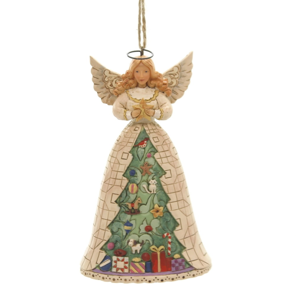 Jim Shore ANGEL WITH CHRISTMAS TREE SKIRT Polyresin Ornament Christmas ...