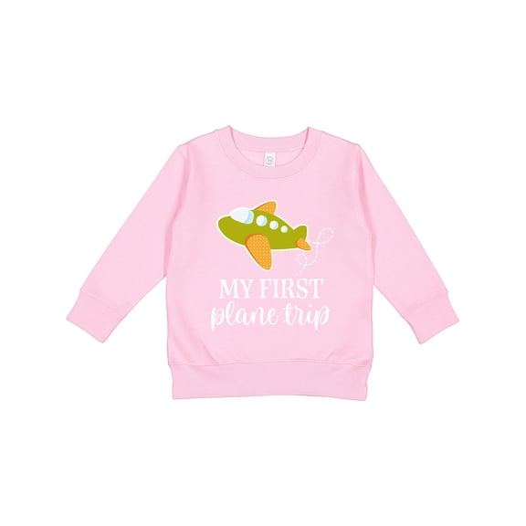 Inktastic My First Plane Trip Airplane Travel Toddler Sweatshirt