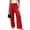 Red, variant on LIaqionyy Wide Leg Pants for Women Flowy Palazzo Elastic Waist Solid Color Beach Trousers with Pockets Vacation Outfits