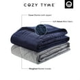 thumbnail image 4 of Naiser 100% Cotton Weighted Blanket - 20 Pounds, Calm Sleeping, Quilted Cover, 72" x 80", Navy, 4 of 10
