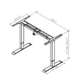 thumbnail image 6 of Caesar Hardware AB-57B Ergonomic 57-in 3 Memory Buttons LED Electric Automatic Height Adjustable Sit to Stand Work Office Desk with Black Legs, Natural Oak, 6 of 10