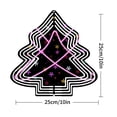 thumbnail image 3 of Stylish Metal Hanging Christmas Tree Wind Spinner - Concentric Circles with Colorful Snowflakes for Festive Yard & Garden Decor, 3 of 7
