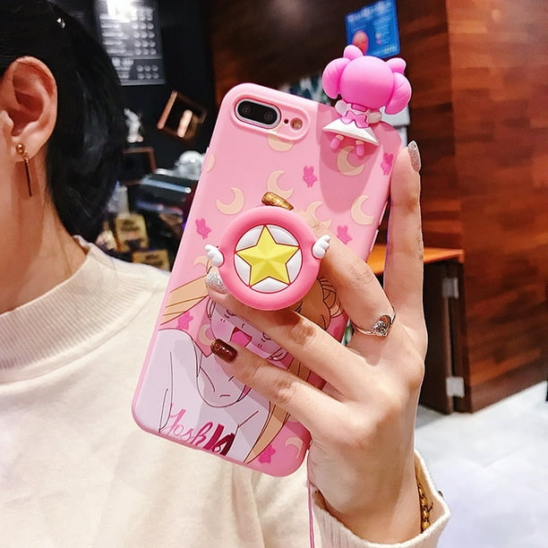 Carcasa Para Samsung galaxy A54 A53 A04 A03 A02 A04S A03S A02S A13 A12 A11 A31 A51 A71 A81 A22 A23 A32 A33 5G A13 LTE Cartoon cute Sailor Moon Con Cordón Cubierta Suave TPU Funda De Teléfono