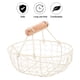 thumbnail image 5 of FELTECHELECTR Cesta de frutas de hierro forjado y madera, cesta de verduras sencilla y duradera para la cocina, 5 of 6