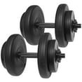 thumbnail image 1 of BalanceFrom 40 lb. Vinyl Coated Dumbbell Set, Adjustable Home Gym Strength Training, Black, 1 of 6