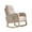 Beige, variant on Modern Upholstered Nursery Glider Rocking Chair with Solid Wood Legs, High Backrest & Side Pocket - Beige, for Living Room/Nursery