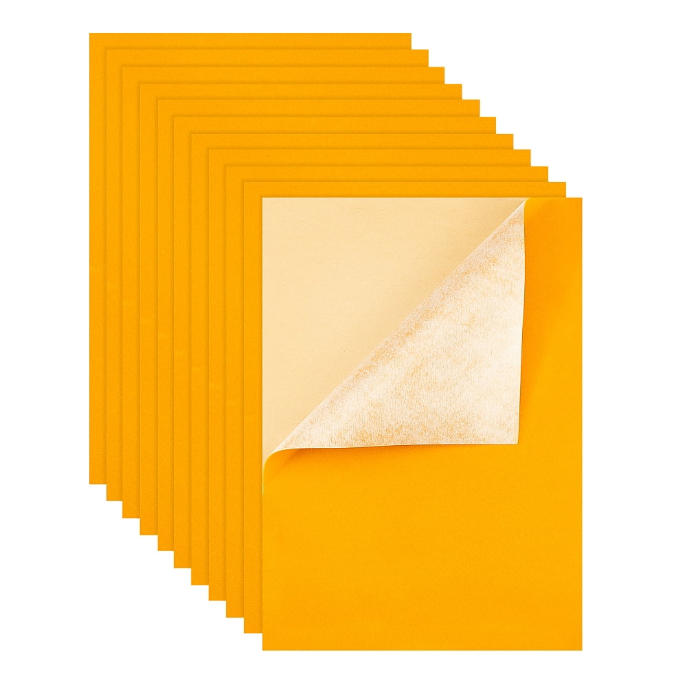 Jewelry Flocking Cloth Self-adhesive Fabric Orange 40x28.9~29cm 12sheets/set