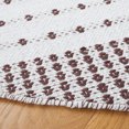 thumbnail image 3 of SAFAVIEH Montauk Nuala Abstract Dots Cotton Area Rug, Brown/Ivory, 6' x 6' Round, 3 of 8