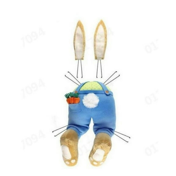 Bunny Butt and Ears Wreath Accessories Easter Sign Wreath Attachment DIY Craft-Blue