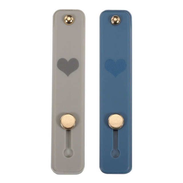 2 Pcs Soporte de Dedo para Teléfono, Correa de Silicona para la Mayoría de los Smartphones en Color Gris Verde, Azul