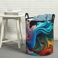 thumbnail image 6 of Fuzoiu Vibrant Fluid Motion Art Print Circular Hamper,Laundry Basket with Handle,Collapsible Laundry,Dirty Clothes Storage Basket,for Bedroom Bathroom Dorm Living Room-Small, 6 of 6
