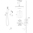 thumbnail image 4 of Kichae 16" Square Shower Head and Handheld Shower Combo with Bathroom Faucet Ceiling Mount in Matte Black, 4 of 7