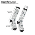 thumbnail image 2 of Daiia Sports Socks Vintage Sailboats Printed Novelty Crew Socks for Men Women Knee High Socks Cotton Socks Soft & Breathable Support Unisex Socks, 2 of 9