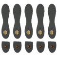 thumbnail image 2 of Sujetador con hebillas de cierre magnético, 5 piezas, botones de repuesto, costura de cuero Gris, 2 of 9