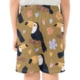 thumbnail image 3 of Flower Toucan Pattern Athletic Shorts Breathable with Comfort Fit Drawstring Casual Sweatshorts Medium, 3 of 9