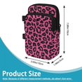 thumbnail image 7 of COEQINE Forearm Crutch Bag with 2 Zipper Pouch Rose Pink Leopard Print Walking Cane Accesories, Zipper Pouch, Hands-Free, Organize Daily Essentials, for Seniors Men Women, 7 of 7