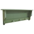 thumbnail image 2 of Contemporary Home Living 36" Distressed Sage Green Rectangular Storage Shelf with Pegs, 2 of 2