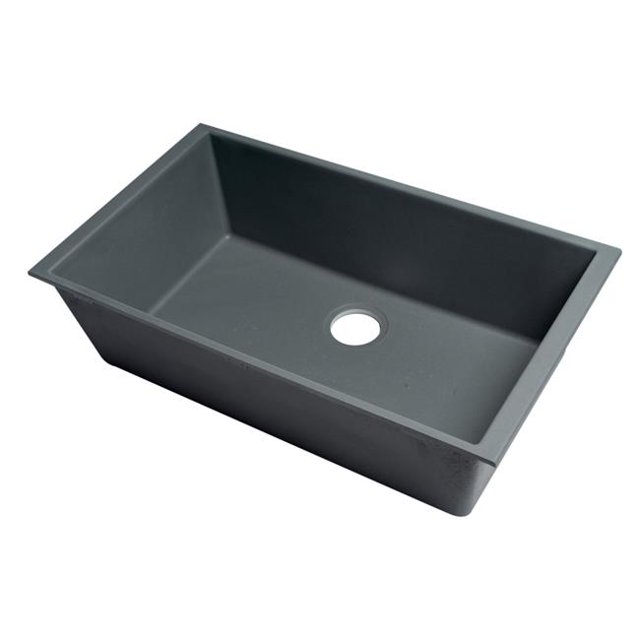 Alfi Brand AB3322UM-T Titanium 33 in. Single Bowl Undermount Granite Composite Kitchen Sink